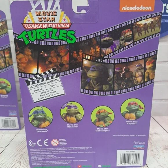 Teenage Mutant Ninja Turtles Classics Movie Star Set of 4 2023 Playmates Sealed - Picture 8 of 10
